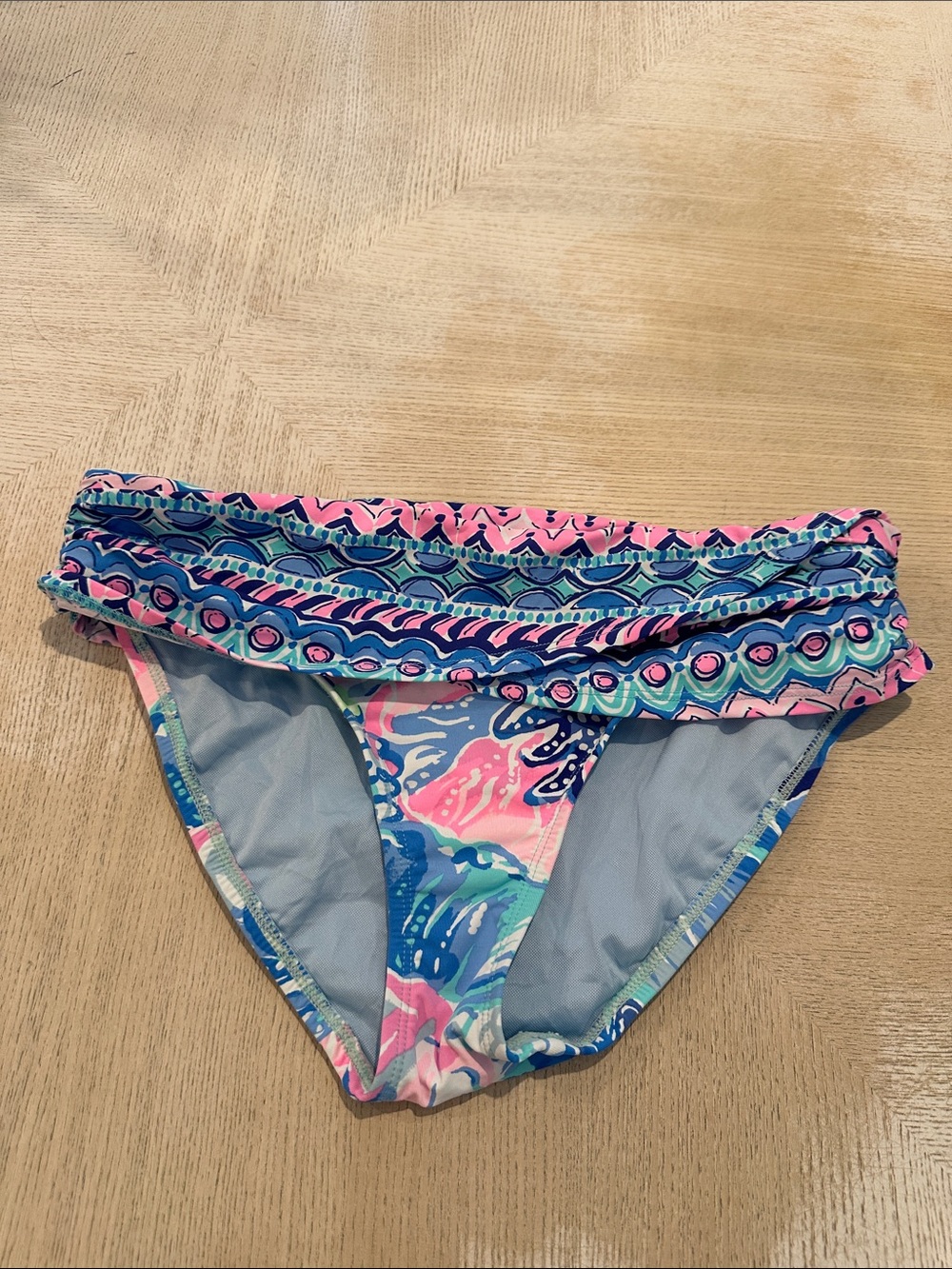 Lilly Pulitzer Pink & Blue Patterned Bikini Bottom